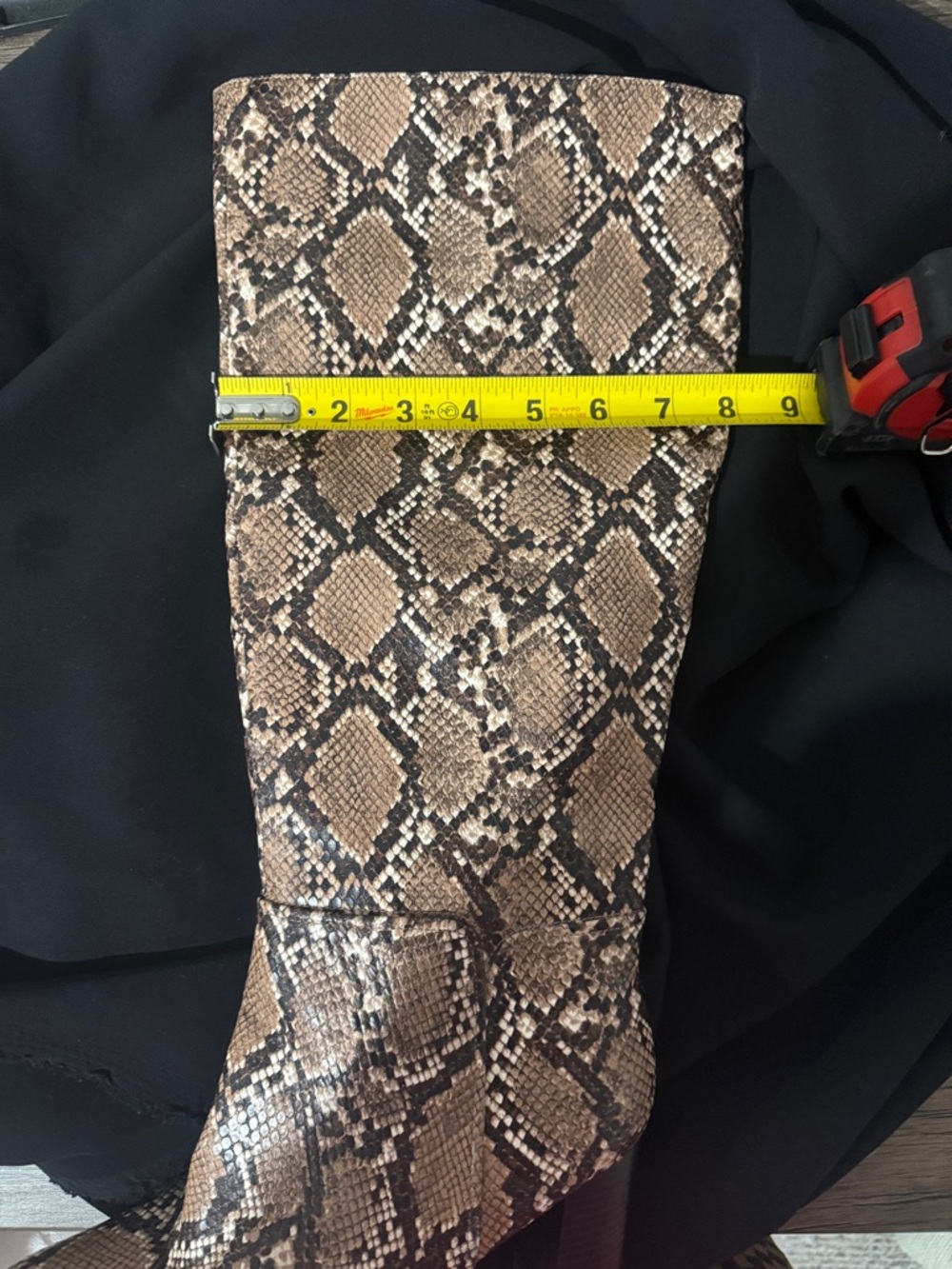a new day Tan Snake-Print Over-the-Knee Boots - Picture 10 of 11